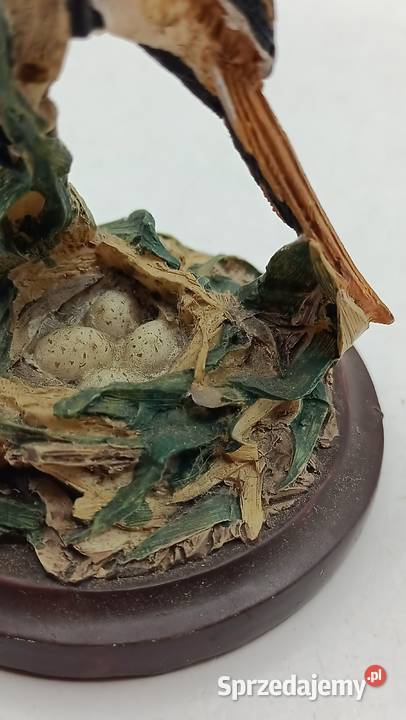 Figurka ceramika ptak wąsatka