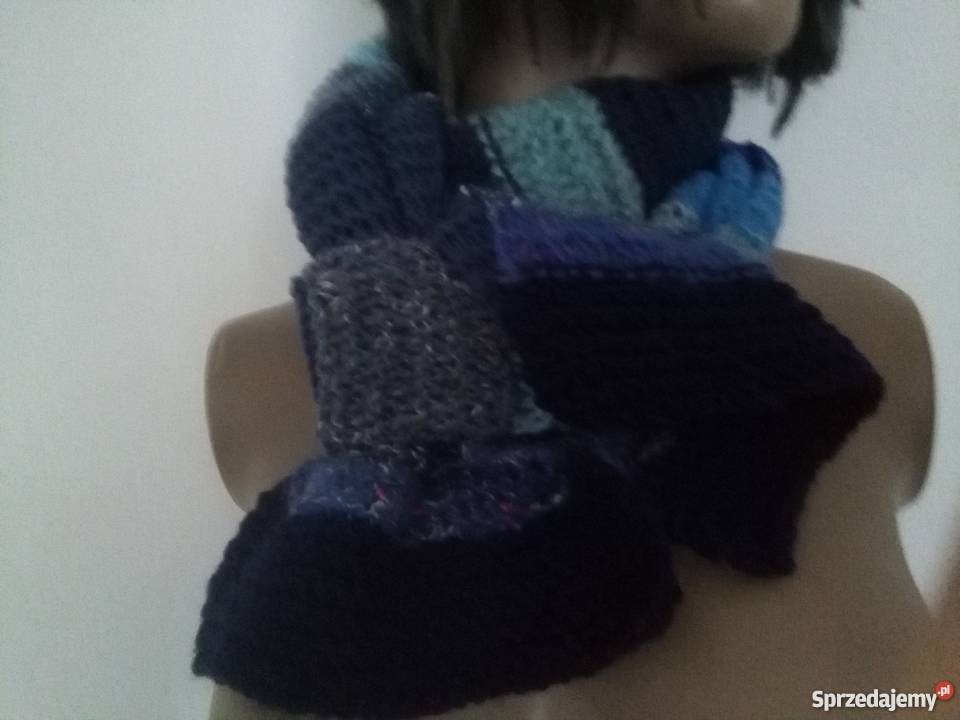 Ręczna praca NIETUZINKOWY szal szalik komin Gdynia