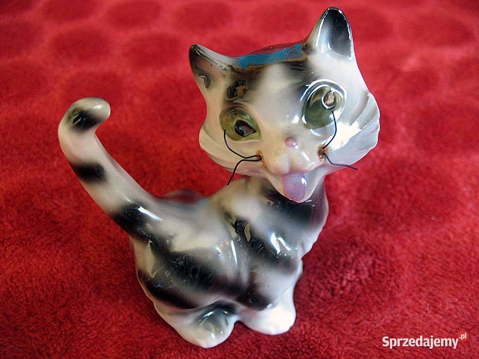 Kot szary kocur Figura GOEBEL 1246 porcelana 8 x Siedlce