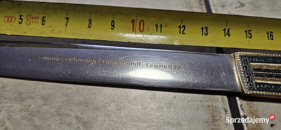 Przedwojenny sygnowany numerowany nóż do Rękodzieło