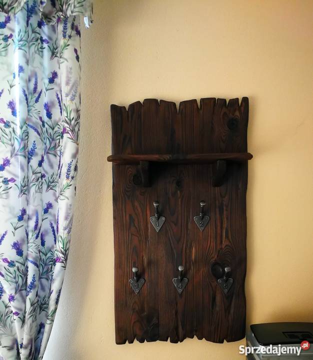 Wieszak drewniany vintage rustykalny loft Krasów