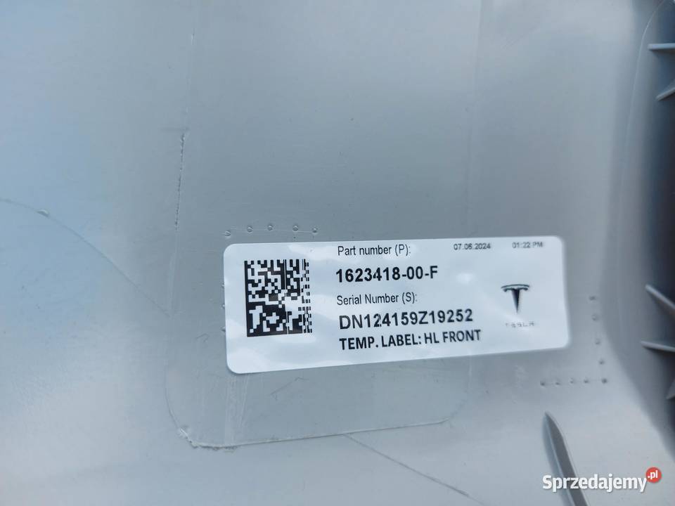 TESLA MODEL Y 2024r PODSUFITKA OSŁONA osobowe dolnośląskie