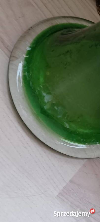 62 WYSOKI ZIELONY WAZON SZKLANY FLET DO WYMYCIA Poznań