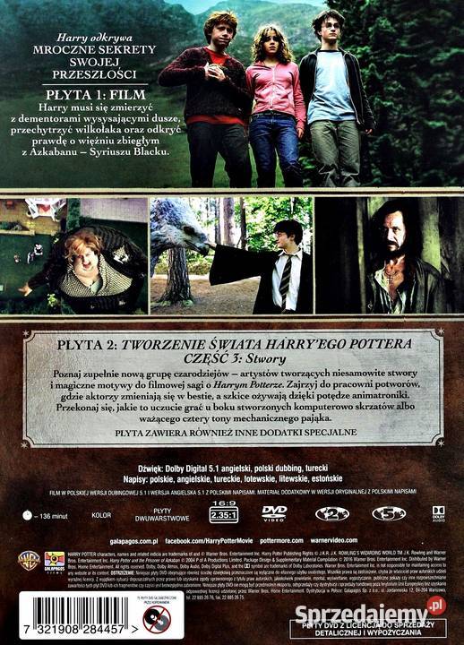 HARRY POTTER PEŁNA KOLEKCJA 8 FILMÓW 16 DVD Kalisz