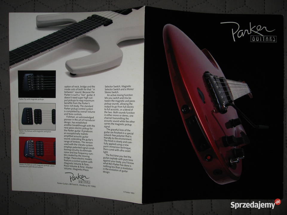 Parker Guitars broszura Gitary i akcesoria Kępice sprzedam