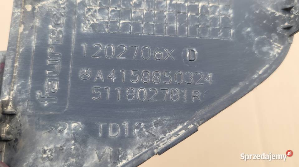 MERCEDES CITAN W415 ZAŚLEPKA HAKA ZDERZAKA PRZÓD Pozostałe śląskie Ruda Śląska sprzedam