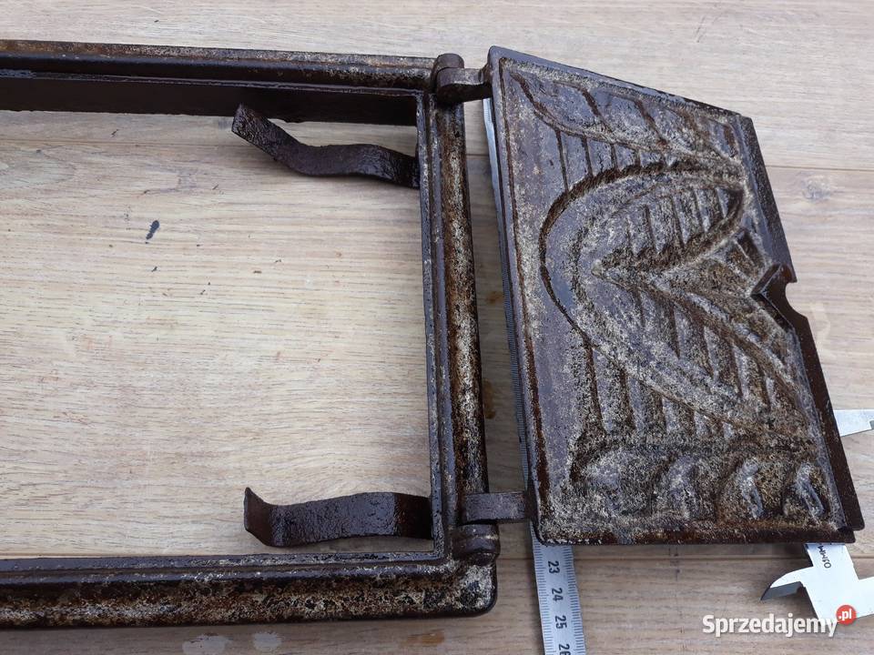 żeliwne drzwiczki pieca koza cygan cyganek beżowy Namysłów sprzedam