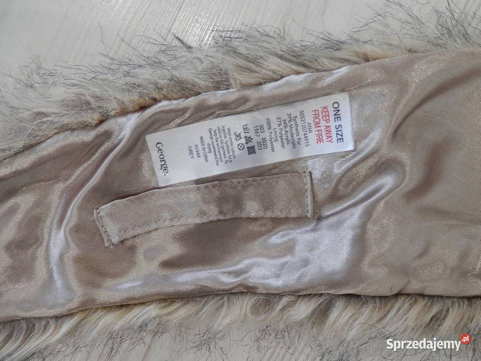 Kołnierz Szal Futrzany Etola Sztuczne Futerko