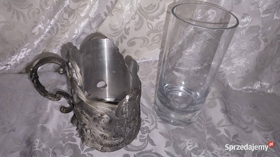 kufel barburka 97 metal Porcelana i szkło
