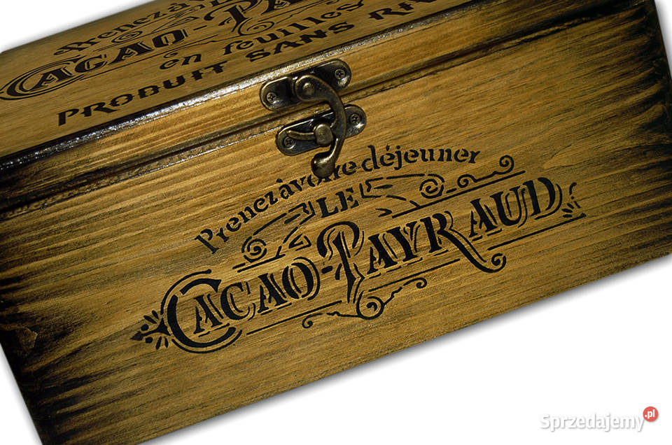 KUFER skrzynka drewniana CACAO PAYRAUD vintage Bydgoszcz
