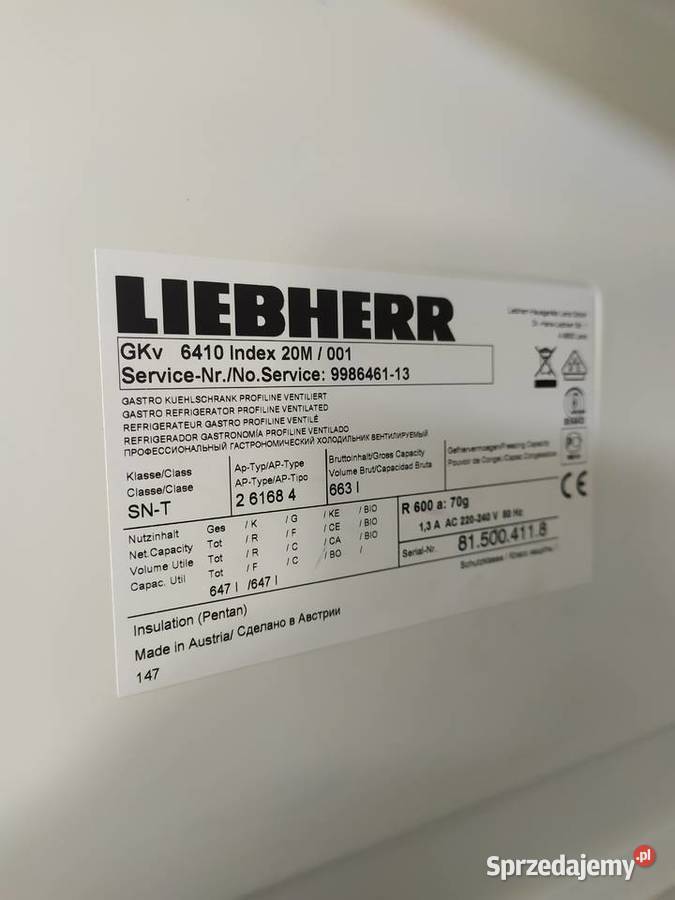 Liebherr GKv 6460 szafa chłodnicza WYSYŁKA 0 Kazuń Polski