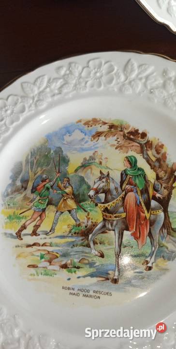 Talerz MADDOK England Scenki Robin Hood Reliefy