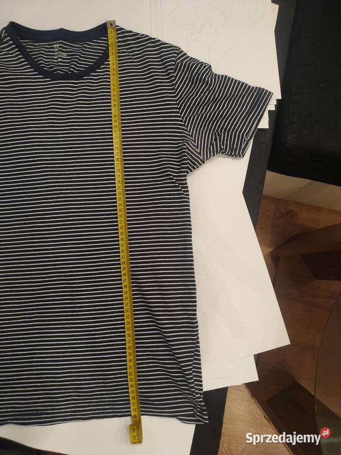 Tshirt w białogranatowe paski HM r L Odzież codzienna Warszawa