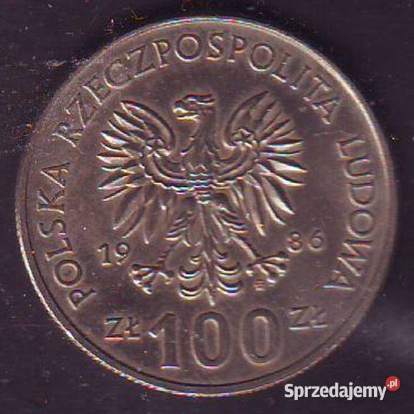 Moneta Władysław I Ł0kietek 100 1986 Gliwice
