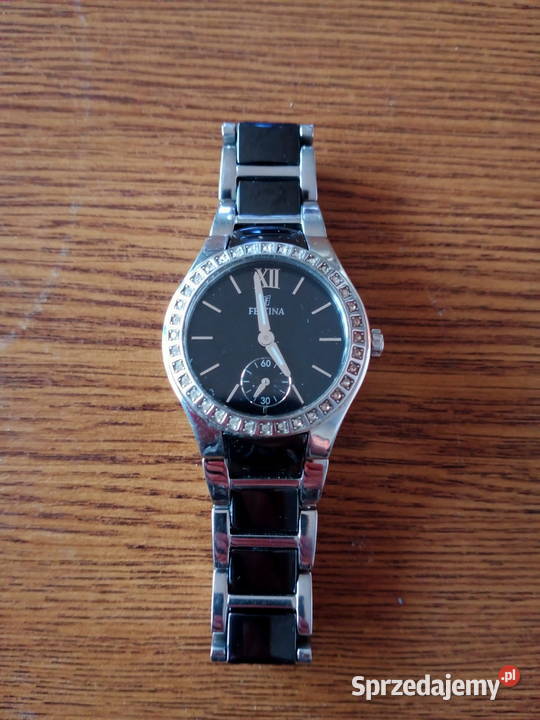 Zegarek wodoszczelny kwarcowy Festina cyrkonie Świnoujście