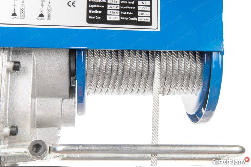 WCIĄGARKA LINOWA Z ELEKTRYCZNĄ SUWNICĄ DŹWIG Poczesna