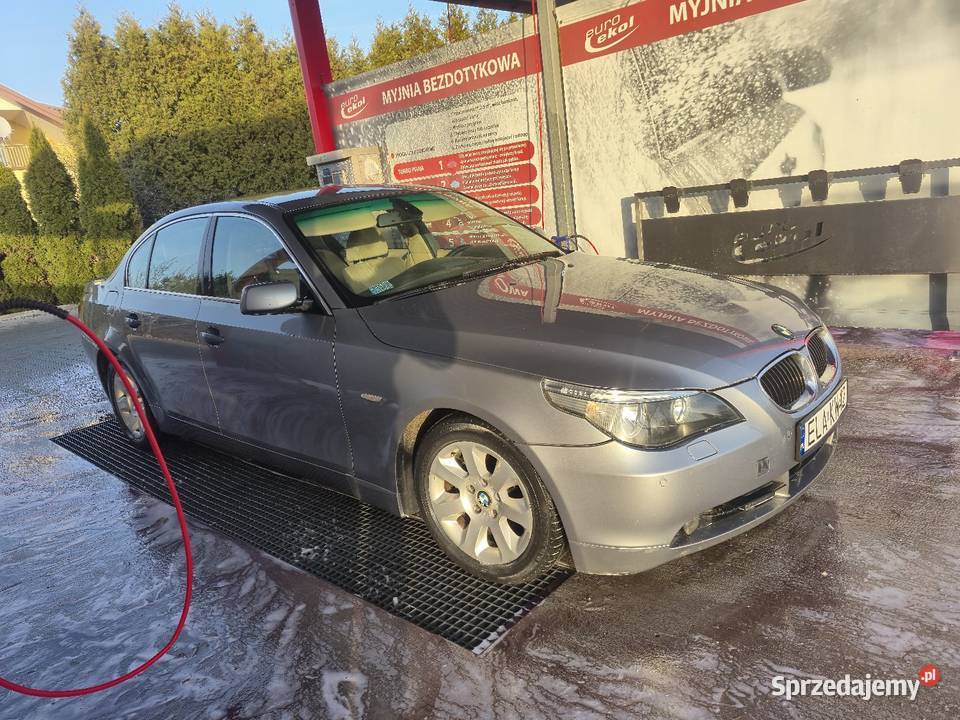 BMW E60 525D srebrny Seria 5 Łódź