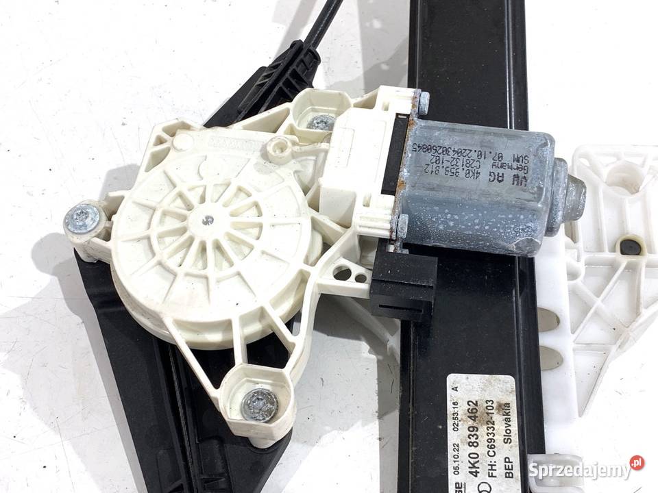 PODNOŚNIK SZYBY PRAWY TYŁ AUDI A6 C8 4K0839462