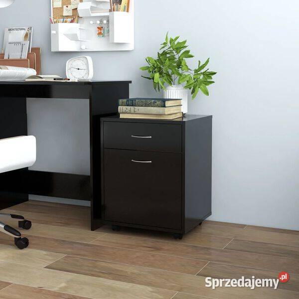 vidaXL Szafka na kółkach czarna 45x38x54 Warszawa