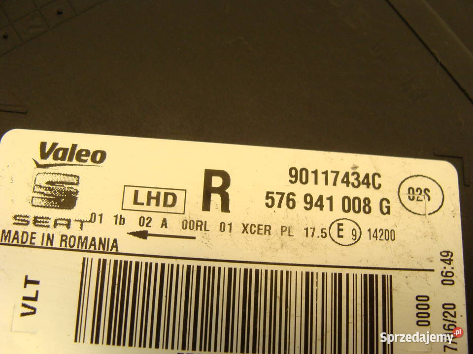 SEAT ATECA LAMPA PRZEDNIA PRAWA FULL LED osobowe