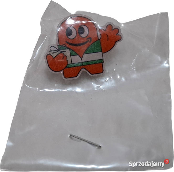 Pin Peccy w kamizelce z prezentem Amazon Uniseks Czeladź sprzedam