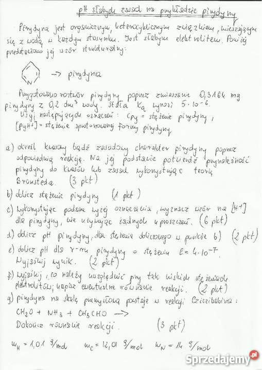 Olimpiada Chemiczne zestaw kompletnych notatek kujawsko-pomorskie