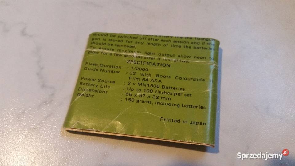 Boots Pacer Companion ELECTRONIC FLASHGUN LAMPA