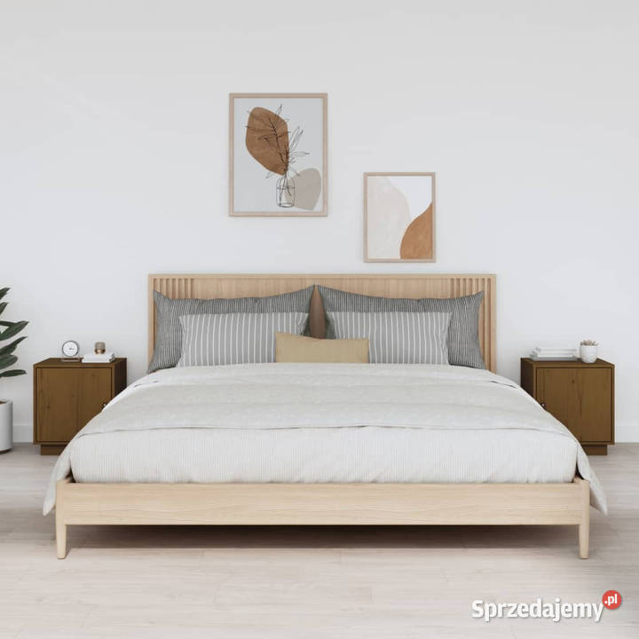 Szafki nocne 2 miodowy brąz 40x34x45 drewno Warszawa sprzedam