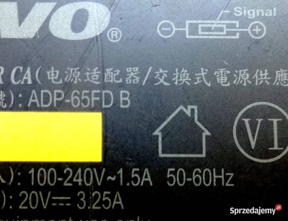 Zasilacz LENOVO ADP65FD B 20v325A brak kabla Szczecin