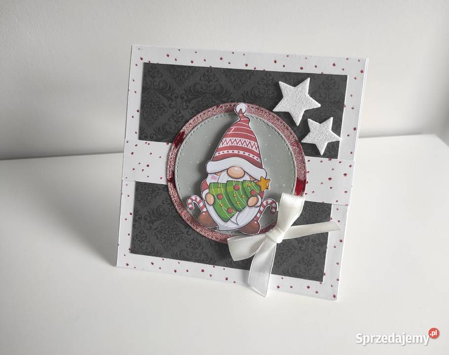 Kartka ręcznie robiona świąteczna Boże Łódź