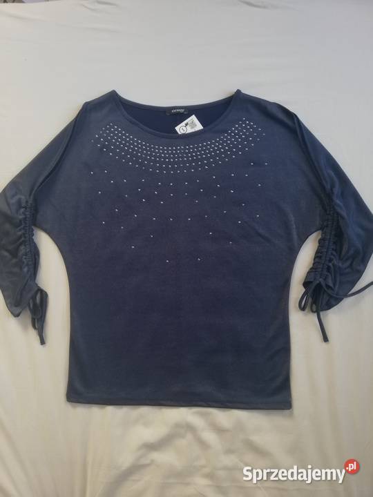 Mieniąca bluzka z dżetami błyszcząca wiskoza róż Warszawa