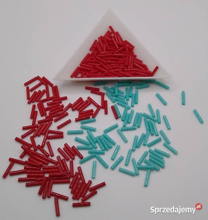 TOHO Bugle Opaque Pepper Red i Turquoise Rękodzieło
