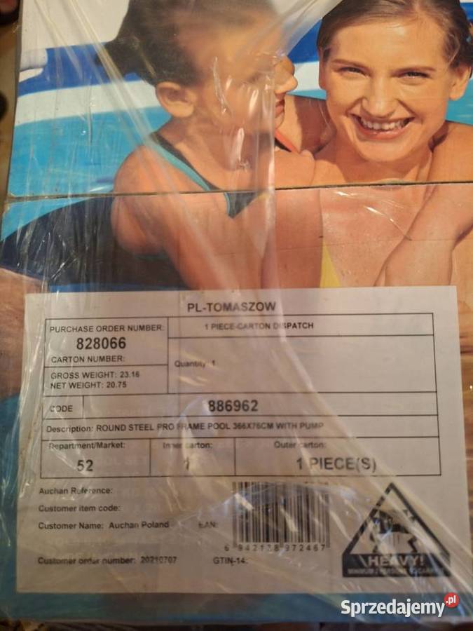 Basen bestway stelażowy 366 m z pokrywą Dobruchna