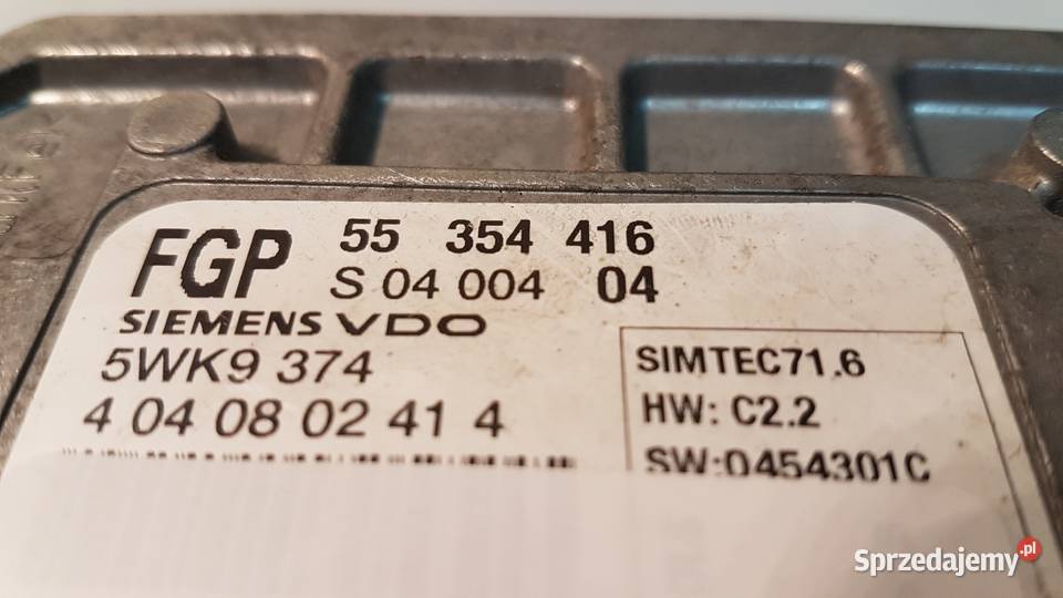Sterownik silnika Opel Vectra C Astra H Z18XE osobowe podkarpackie Rzeszów