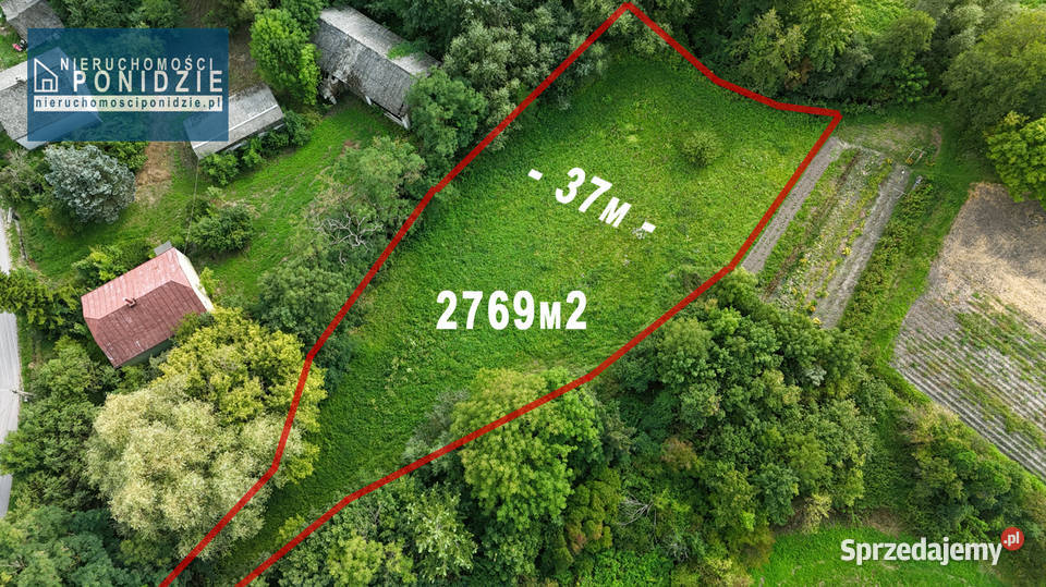 Działka budowlana strumykiem Zborów SolecZdrój świętokrzyskie