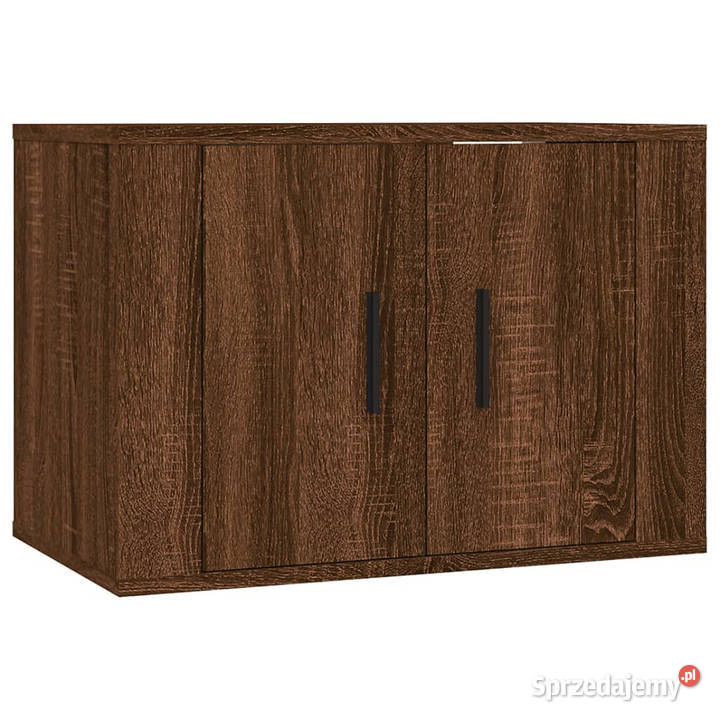 Wisząca szafka telewizyjna brązowy dąb 57x345x40