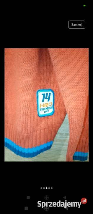 Ciepły sweter HEROD czerwony chłopca lubelskie Biłgoraj sprzedam