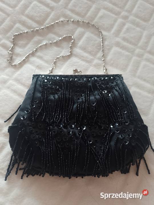 HandmadeBogato zdobiona torebka listonoszka