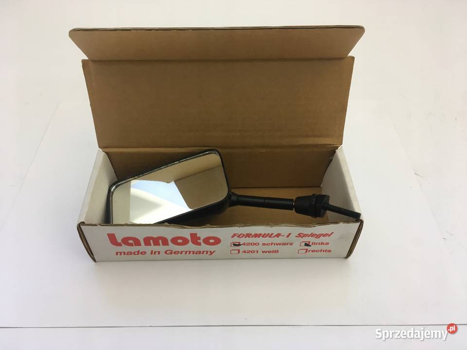 LAMOTO Lusterko motocyklowe tuning M6 czarne L Lusterka Łobżenica sprzedam