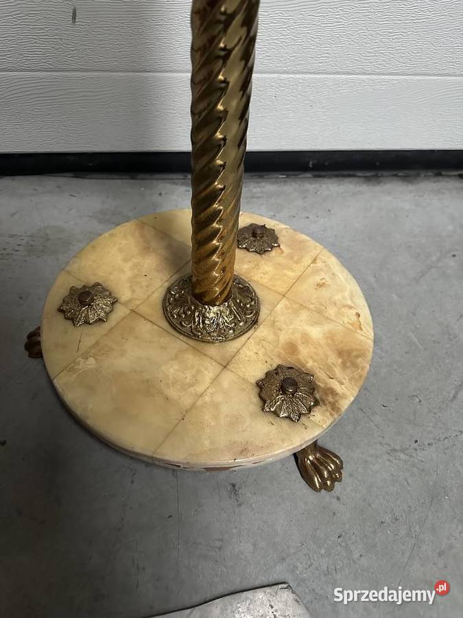 Piękny wolnostojący wieszak Mosiężny wielkopolskie Sławoszewek