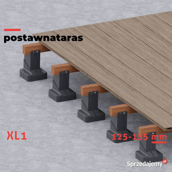 Wspornik tarasowy klinowy 125155 mm do legarów Kraków