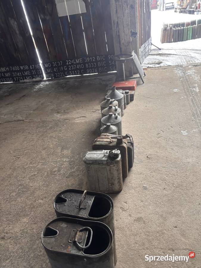 stary kanister blaszany oryginał PRL pojemnik podlaskie Kosianka-Boruty