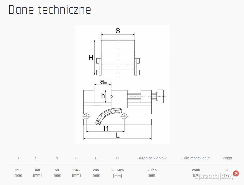 Imadło precyzyjne 160 mm mazowieckie Siedlce