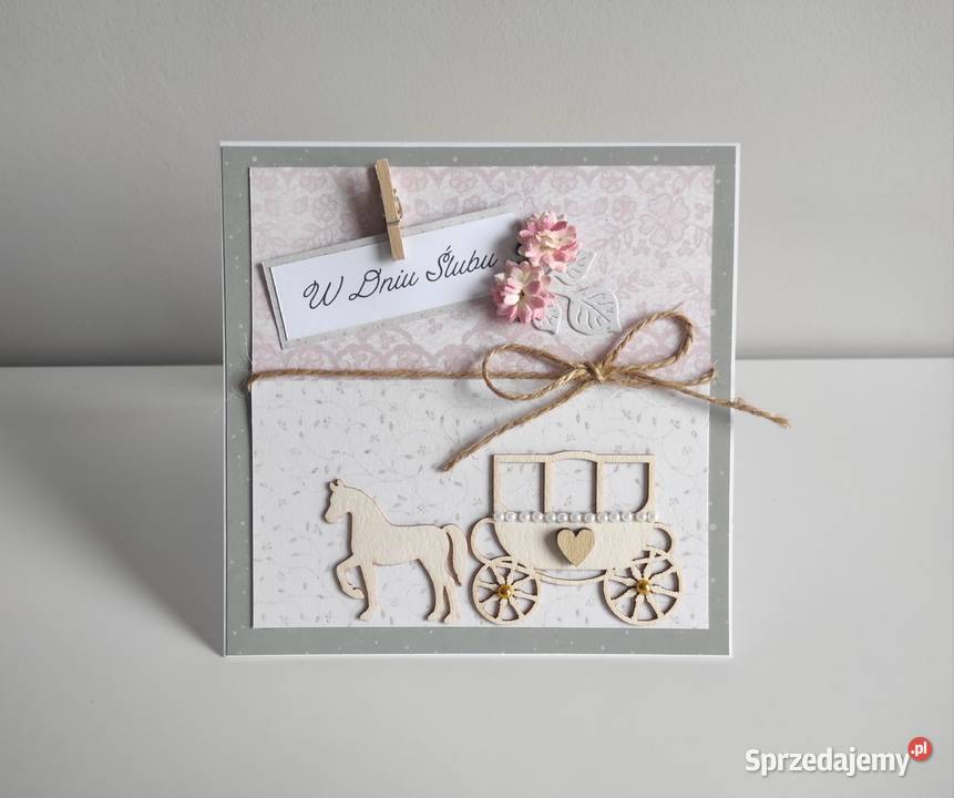 Kartka okolicznościowa ręcznie robiona na ślub Łódź