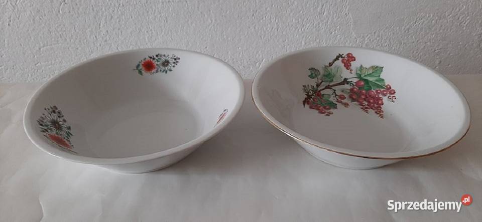 Talerze porcelana duży półmisek i okrągła miska Konstancin-Jeziorna
