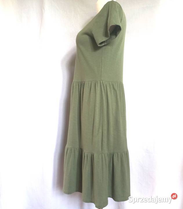 Sukienka zielona Dzianina r 3840 Bawełna NOWA Białystok
