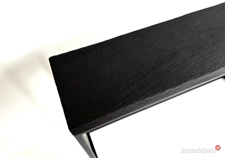 Konsola loft dębowy czarny blat Shou Sugi Ban zachodniopomorskie Goleniów