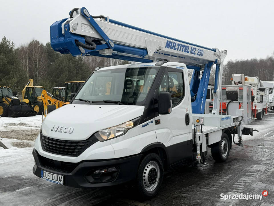 Iveco Daily 35S14 Podnośnik Koszowy Multitel MZ świętokrzyskie Widełki