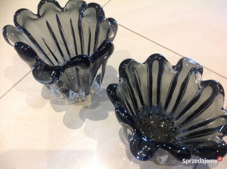 Wazon Szklany Falbanka 2 Grube Szkło Nowa Sól sprzedam