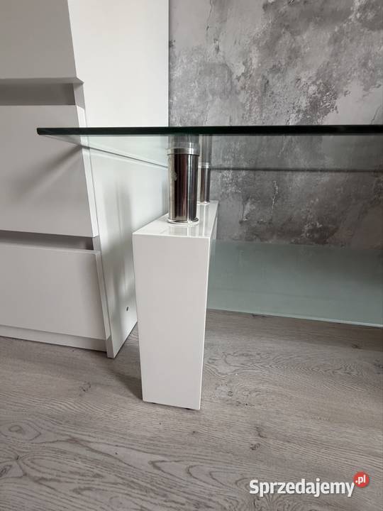Stolik kawowy ława szklana 120x60x45 z półką lubelskie Lublin